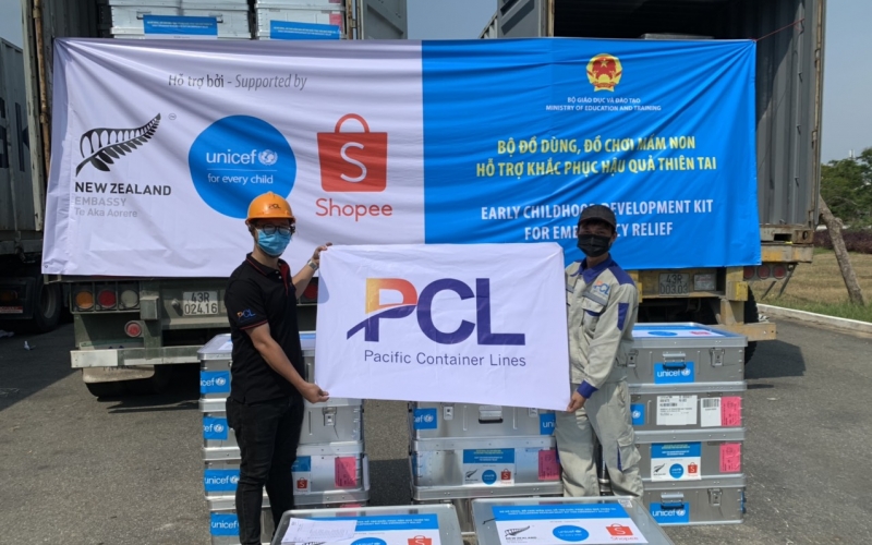Pacific Container Lines chuyên chở hàng của UNICEF